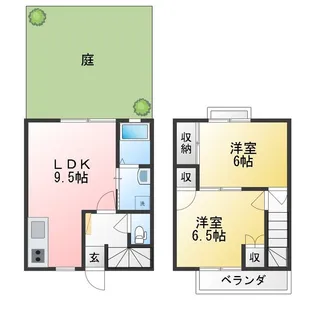 グランディス花水木 B【1階】の間取り