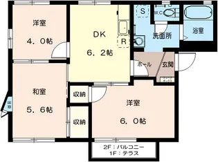 グリーン・アペックス C棟【2階】の間取り