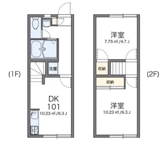 レオパレスURBAN-HILLS【1階】の間取り