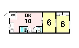 ハイツ南【2階】の間取り