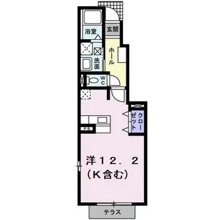 PlacidoおのみちA【1階】の間取り