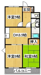 ブルームライフ市川【5階】の間取り