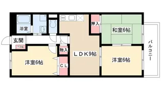 シモーヌ・ヴィーユB棟【2階】の間取り
