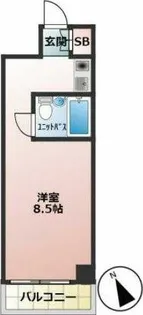 ダイアパレス東神田【6階】の間取り