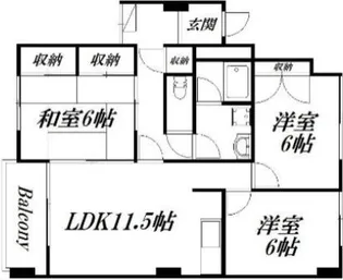 小豆餅クローバービル【2階】の間取り