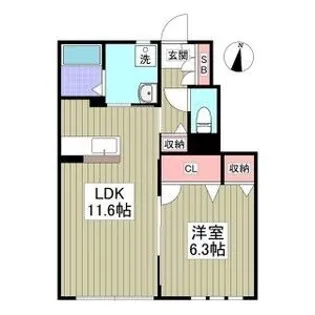 シャルム・コート【1階】の間取り