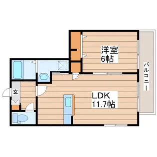 リラ二十人町【2階】の間取り