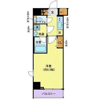 ガリシアレジデンス芝公園【9階】の間取り