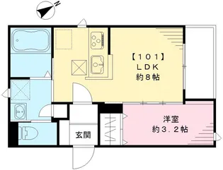 ルミエール本町【2階】の間取り
