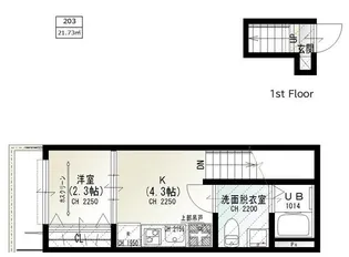 ソルナクレイシア荻窪IV【1階】の間取り