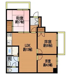 TKパークサイド白山【1階】の間取り