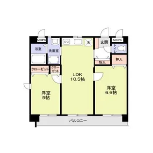 アコモード北原台【2階】の間取り