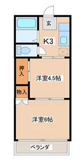 ディエームII B【2階】の間取り