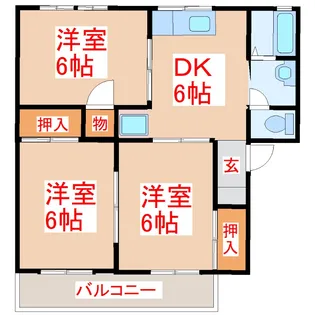 ベルポスト清和 B棟【1階】の間取り