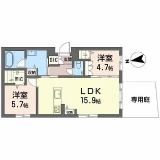 城山ODAZEN【1階】の間取り