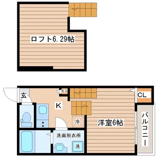 ハーモニーテラス中田【2階】の間取り