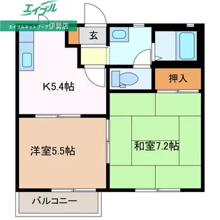 コーポアリス B【1階】の間取り