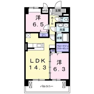 アルバータVII【6階】の間取り