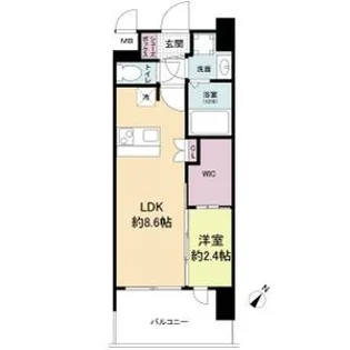 セレニテ阿波座ミラク【5階】の間取り