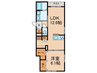 TS residence 五反田【1階】の間取り