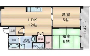 生島リバーサイドマンションB棟【1階】の間取り