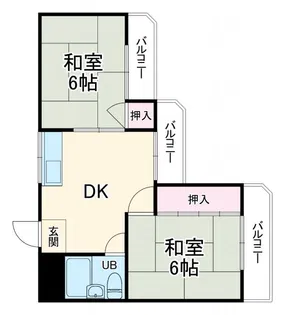 豊中エースハイツ【5階】の間取り