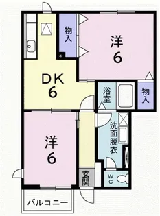 ハイツウイステリアI【1階】の間取り