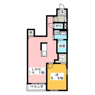 サンモール丸山III【1階】の間取り