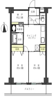 アティアス三郷【3階】の間取り
