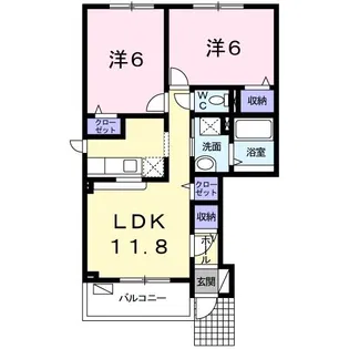 ソレイユ II【1階】の間取り