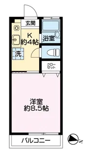 山愛コーポラス【5階】の間取り