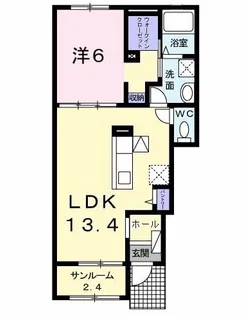 グラース【1階】の間取り