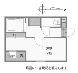 サニーサイドコーポ【2階】の間取り
