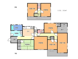 栃木県宇都宮市下岡本町【一戸建】の間取り