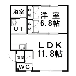 プライフ大輝【1階】の間取り