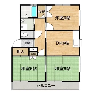 プラティーク月出【4階】の間取り