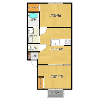 コーポリメイン【1階】の間取り