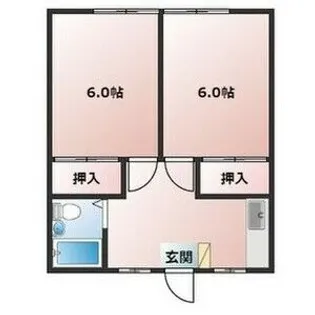 ひだコーポA棟【2階】の間取り