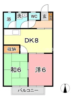 岡山県倉敷市沖新町【アパート】の間取り
