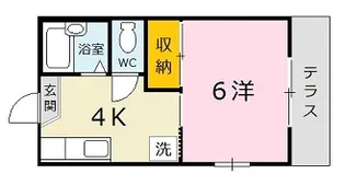 三入コーポ【1階】の間取り
