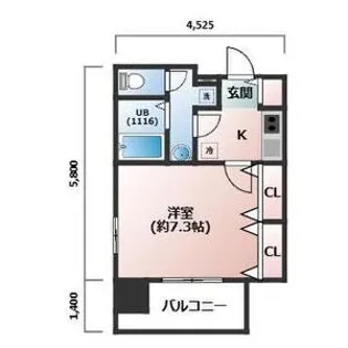 エイペックス名古屋鶴舞公園前【10階】の間取り