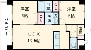 2LDKの間取り画像