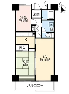 URパルネス前後【6階】の間取り