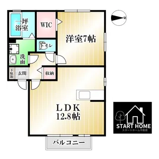 グランシャリオE【1階】の間取り