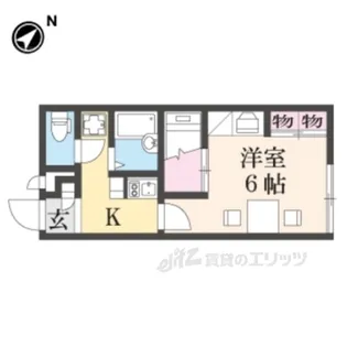 レオパレスKAZU【2階】の間取り