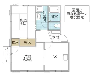 フレグランス B【2階】の間取り