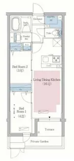 アーバネックス文京小石川【1階】の間取り