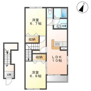 グランディールII【2階】の間取り