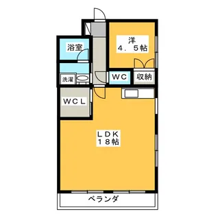 ハイツみのる【2階】の間取り