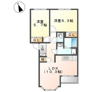 Chuck Berry Hills【2階】の間取り